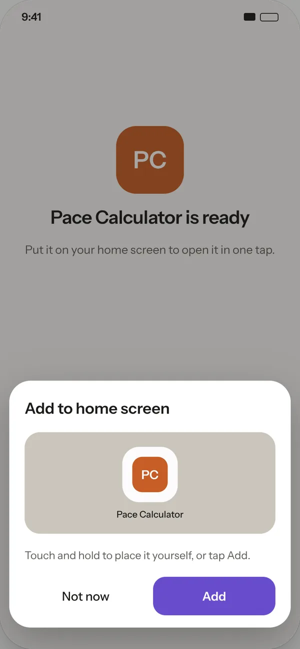 Adding an app to the home screen